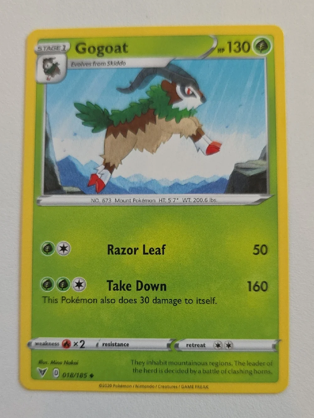 Pokemon Skiddo And Gogoat Trading Cards